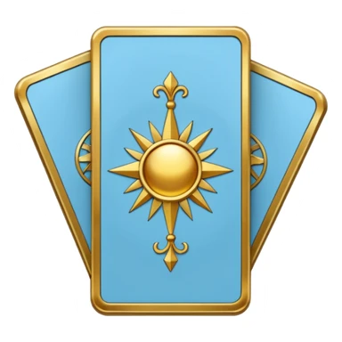 Tarot cards light blue sticker