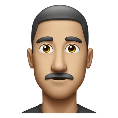 Person stroking a huge nose sticker