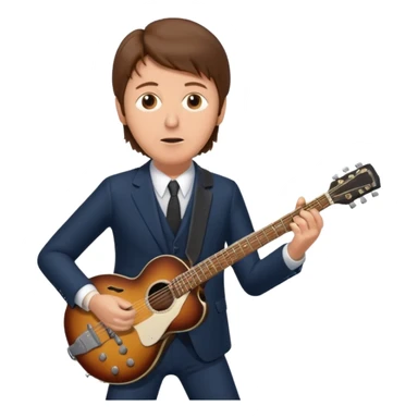 Paul McCartney playing guitar suit sticker