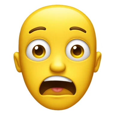 Slightly shocked yellow face emoji sticker