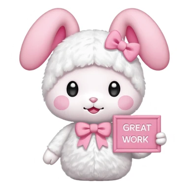 my melody with sign that says great work sticker