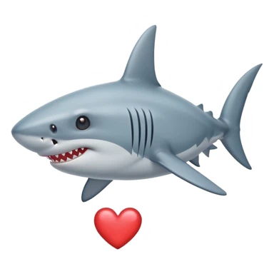 Tiburón con dos corazones en los ojos sticker