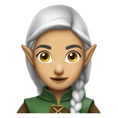 a rogue female elf sticker