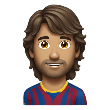 Fútbol club Barcelona soporter brown Long hair sticker