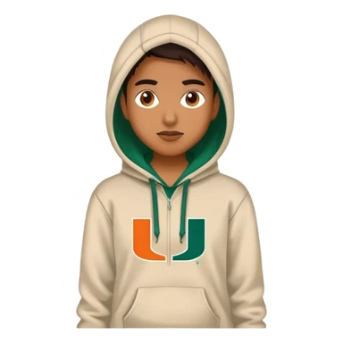 University of Miami, crane in hoodie sticker