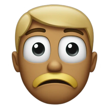 Face of disgust sticker