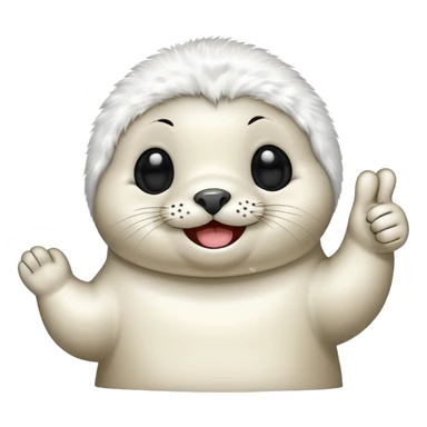 a kawaii seal giving a thumbs up sticker