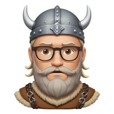 Glasses-Wearing wild viking büst sticker