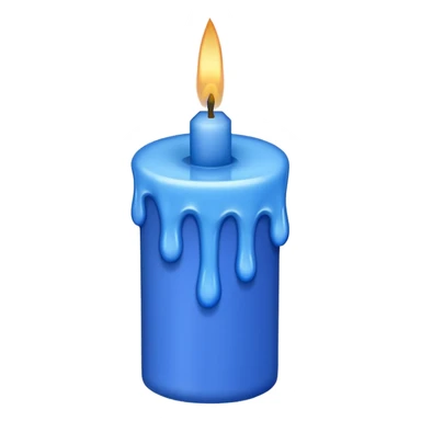 Dripping blue candle diagonal  sticker