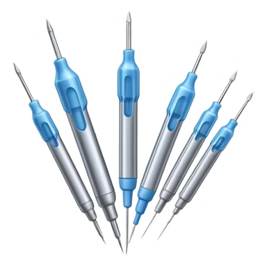 mehrere nadeln von injektionskanüle sticker