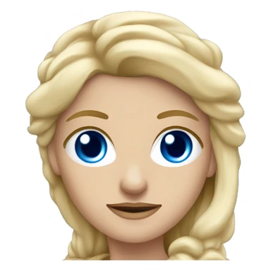 Caucasian blond valkyrie with blue eye sticker