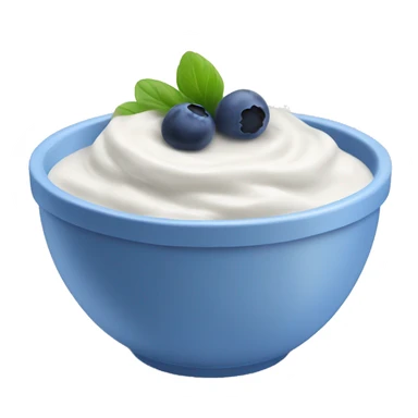 Yogurt bowl with blueberries sticker