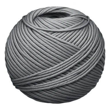 ball of knitting thread grey material sticker