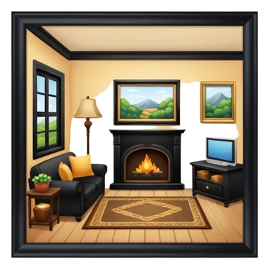 interior de una casa sticker