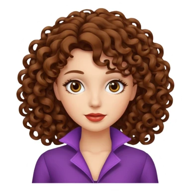 Mulher de cabelo cacheado coquete sticker