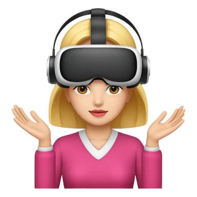 VR wearing woman sticker