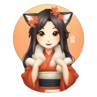 Senko-San Fox Girl Kitsune sticker
