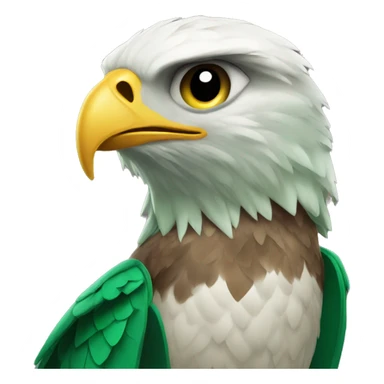 falcon wearing a green shi sticker