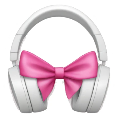 white headphones with pink bows sticker