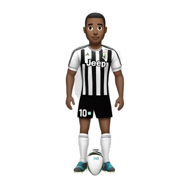 Men with Juventus shirt and shin guards sticker