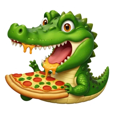 Bombardino crocodile eats pizza🍕🍕 sticker