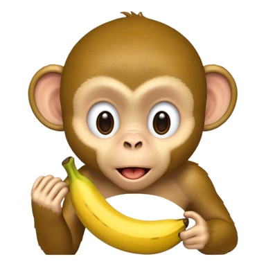retarded looking monkey sucking a banana sticker