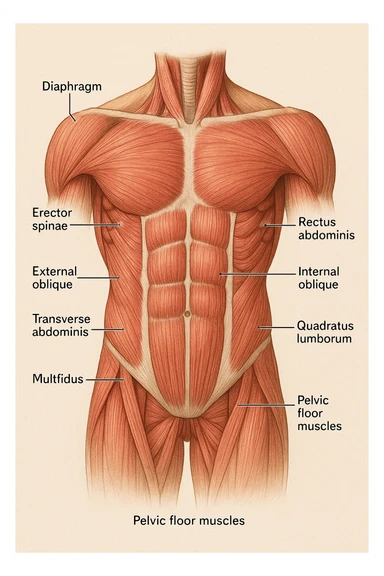muscoli del Core anatomia sticker