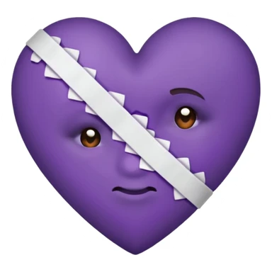 bandaged purple heart colour sticker