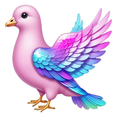 Pink Sparkle Dove  sticker