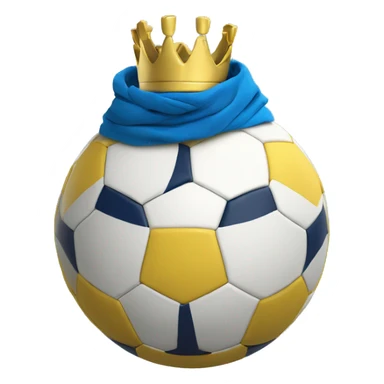 charlotte fc themed soccer ball with minimalist crown and blue scarf sticker