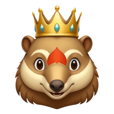 Anteater whos wearing a crown sticker