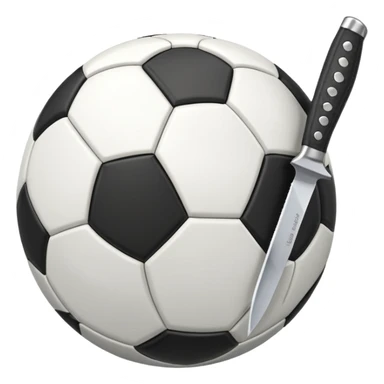 knife stuck in a soccer ball sticker
