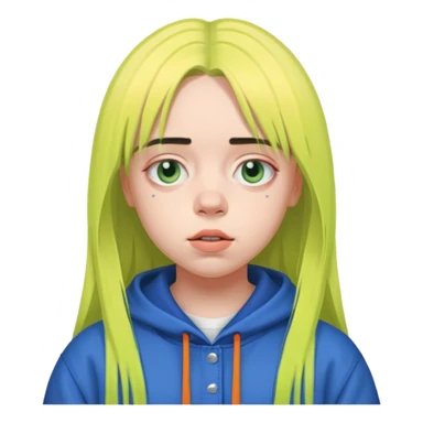 Billie Eilish just face  sticker
