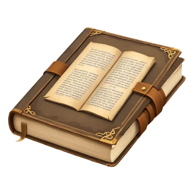 open old book low poly sticker