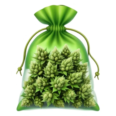 Bag of marijuana buds sticker