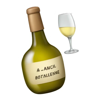 bouteille forme alsacienne de vin blanc sticker