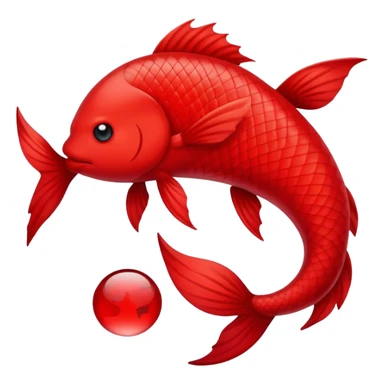 red pisces symbol sticker