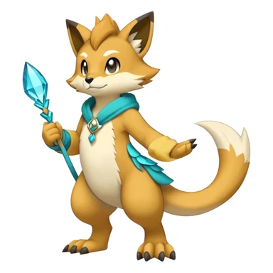 Cool Anthro Sona Fakemon Full Body sticker