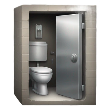 Jail cell with toilet sticker