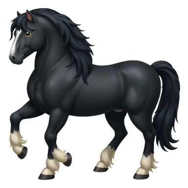 Black Clydesdale  sticker