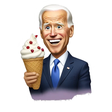 Joe Biden Eating Ice Cream  sticker