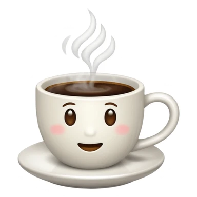 Cup of Coffee white with steam sticker