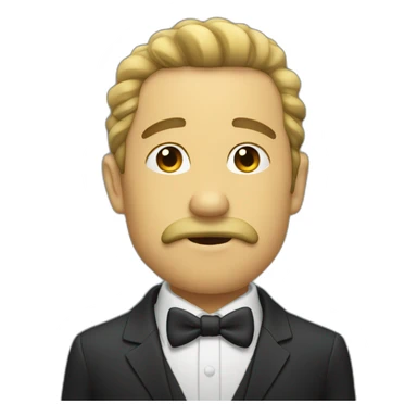 A man in a suite Shushing sticker