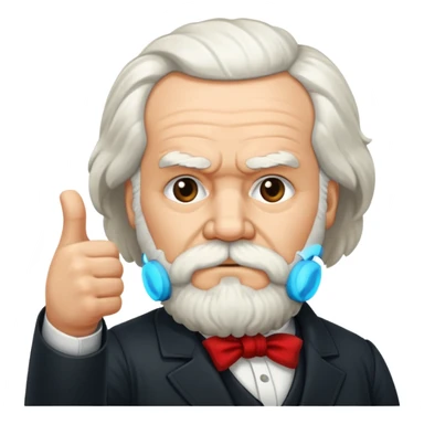 karl marx giving a thumbs down sticker