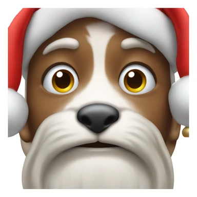 Please show me the emoji with two eyes looking to the side, but with Santa hats on top of each eye sticker