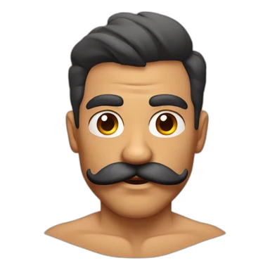 Muscle mustache expressive Cuban man sticker