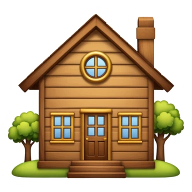 wood house sticker