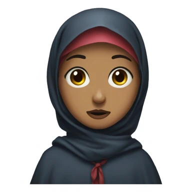 shoked girl wirt hijab sticker