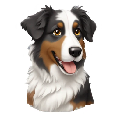 Australian shepherd 3 color wearing sweater sticker