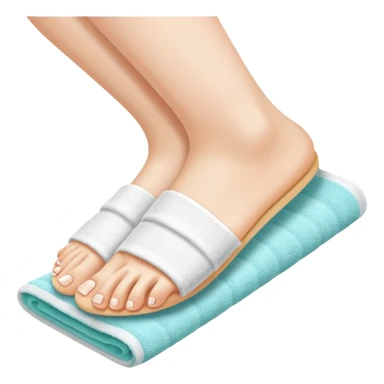 foot with towel wrap, pedicure sticker